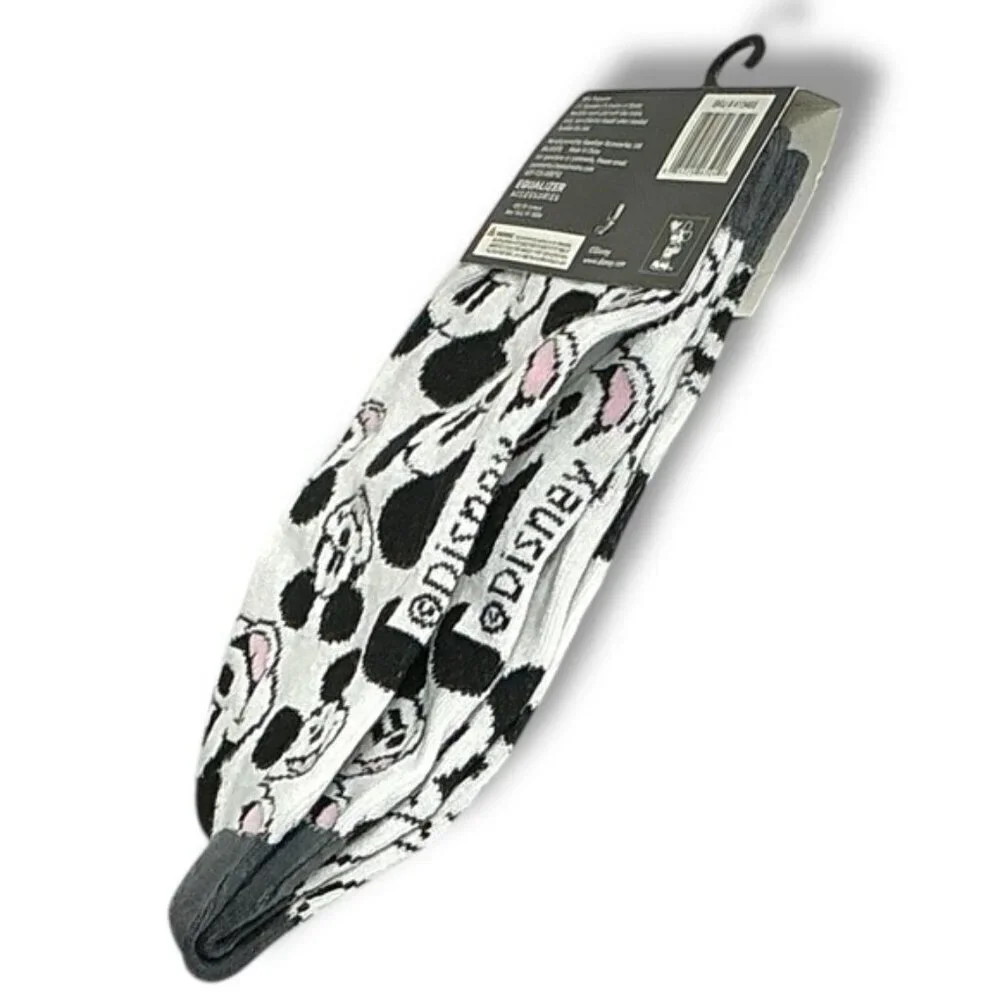 Disney Mickey Mouse Crew Socks Mens Fun Novelty Black White Unisex One Size 9-13